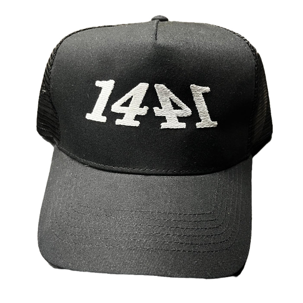 1441 Black Trucker Hat