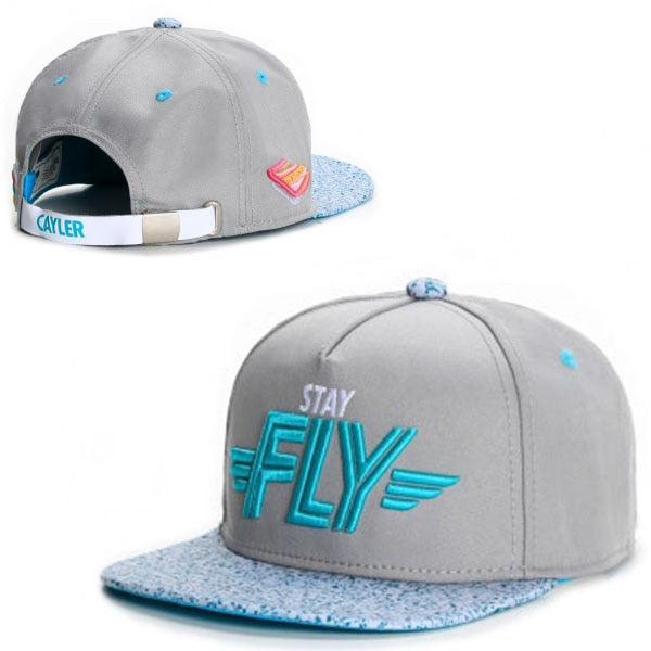 Grey Stay Fly Snapback Cap