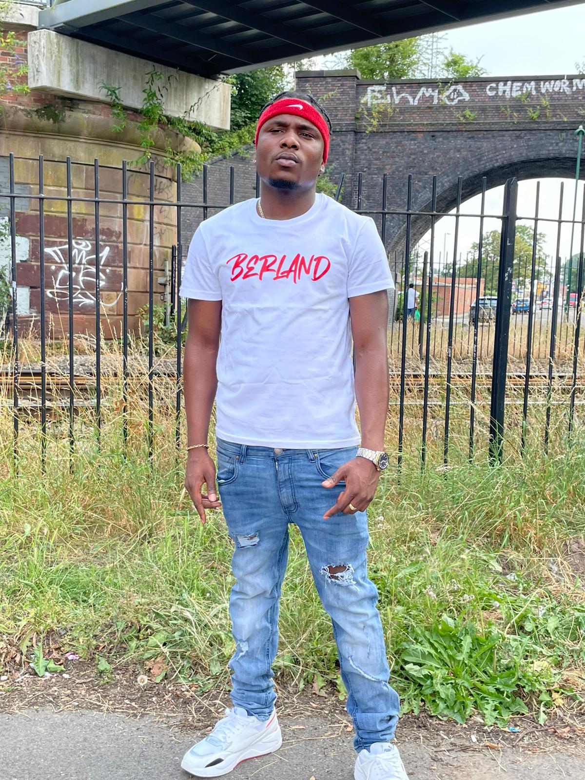 White/Red Berland Logo T-shirt