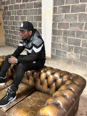 Black Berland  Funnel Tracksuit
