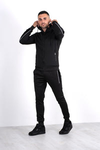 Black Velvet Stripe Tracksuit